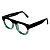 Óculos de Grau Gustavo Eyewear G14 5 nas cores preto e acqua, com as hastes pretas. - Imagem 3