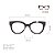Óculos de Grau Gustavo Eyewear G56 3 nas cores acqua, preto e azul, com as hastes em animal print. - Imagem 4