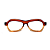 Óculos de Grau Gustavo Eyewear G105 4 nas cores marrom e âmbar com as hastes marrom. Unisex - Imagem 1