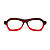 Óculos de Grau Gustavo Eyewear G105 5 nas cores marrom e vermelho com as hastes marrom. Unisex - Imagem 1