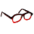 Óculos de Grau Gustavo Eyewear G105 5 nas cores marrom e vermelho com as hastes marrom. Unisex - Imagem 2