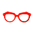 Óculos de Grau Gustavo Eyewear G37 7 na cor vermelha e com as hastes pretas. - Imagem 1