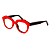 Óculos de Grau Gustavo Eyewear G37 7 na cor vermelha e com as hastes pretas. - Imagem 3
