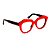 Óculos de Grau Gustavo Eyewear G37 7 na cor vermelha e com as hastes pretas. - Imagem 2