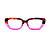Óculos de Grau Gustavo Eyewear G51 1 em Animal Print e violeta, com as hastes violeta. Clássico - Imagem 1