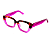 Óculos de Grau Gustavo Eyewear G51 1 em Animal Print e violeta, com as hastes violeta. Clássico - Imagem 3