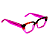 Óculos de Grau Gustavo Eyewear G51 1 em Animal Print e violeta, com as hastes violeta. Clássico - Imagem 2