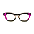 Óculos de Grau Gustavo Eyewear G69 9 nas cores preta, fumê e violeta, hastes violeta. - Imagem 1