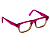 Óculos de Grau G74 2 nas cores violeta e fumê fosco e com as hastes violeta. - Imagem 2