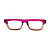 Óculos de Grau G74 2 nas cores violeta e fumê fosco e com as hastes violeta. - Imagem 1