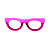 Óculos de Grau G120 3 nas cores violeta opaco e translúcido, com as hastes pretas. - Imagem 1