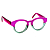 Óculos de Grau Gustavo Eyewear G47 4 nas cores violeta e acqua, com as hastes violeta. - Imagem 2