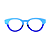 Óculos de Grau Gustavo Eyewear G47 5 na cor azul opaco e translúcido, com as hastes pretas. Modelo Unisex - Imagem 1