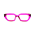 Óculos de Grau Gustavo Eyewear G51 2 na cor violeta, com as hastes em Animal Print. - Imagem 1