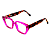 Óculos de Grau Gustavo Eyewear G51 2 na cor violeta, com as hastes em Animal Print. - Imagem 3