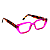 Óculos de Grau Gustavo Eyewear G51 2 na cor violeta, com as hastes em Animal Print. - Imagem 2