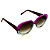 Óculos de Sol Gustavo Eyewear G122 2 nas cores violeta e acqua, com as hastes em Animal Print e lentes marrom. - Imagem 2