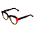 Óculos de Grau Gustavo Eyewear G37 6 nas cores marrom, cinza e vermelho, com as hastes marrom. Origem. - Imagem 3