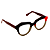 Óculos de Grau Gustavo Eyewear G37 6 nas cores marrom, cinza e vermelho, com as hastes marrom. Origem. - Imagem 2