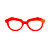 Óculos de Grau Gustavo Eyewear G37 9 nas vermelho, laranja e rosa, com as hastes vermelhas. Origem. - Imagem 1