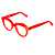 Óculos de Grau Gustavo Eyewear G37 9 nas vermelho, laranja e rosa, com as hastes vermelhas. Origem. - Imagem 3