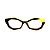 Óculos de Grau Gustavo Eyewear G53 9 nas cores preto, marrom e amarelo, com as hastes pretas. Origem - Imagem 1