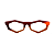 Óculos de Grau Gustavo Eyewear G153 6 nas cores marrom, doce de leite e laranja, com as hastes pretas. Origem - Imagem 1