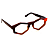 Óculos de Grau Gustavo Eyewear G153 6 nas cores marrom, doce de leite e laranja, com as hastes pretas. Origem - Imagem 2
