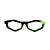 Óculos de Grau Gustavo Eyewear G153 7 nas cores verde escuro, verde e jade, com as hastes Animal Print. Origem - Imagem 1