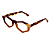 Óculos de Grau Gustavo Eyewear G153 9 nas cores marrom, caramelo e doce de leite, com as hastes Animal Print. Origem - Imagem 3