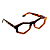 Óculos de Grau Gustavo Eyewear G153 9 nas cores marrom, caramelo e doce de leite, com as hastes Animal Print. Origem - Imagem 2