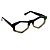 Óculos de Grau Gustavo Eyewear G153 11 nas cores marrom, cinza e verde, com as hastes pretas. Origem - Imagem 2