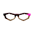 Óculos de Grau Gustavo Eyewear G153 13 nas cores marrom, cinza e rosa, com as hastes marrom. Origem - Imagem 1