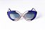 Óculos de Sol Gustavo Eyewear G25 1 nas cores azul e fumê, hastes azuis e lentes cinza. - Imagem 1