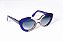 Óculos de Sol Gustavo Eyewear G25 1 nas cores azul e fumê, hastes azuis e lentes cinza. - Imagem 2