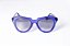 Óculos de Sol Gustavo Eyewear G23 3 na cor azul, hastes pretas e lentes cinza. - Imagem 1