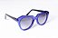 Óculos de Sol Gustavo Eyewear G23 3 na cor azul, hastes pretas e lentes cinza. - Imagem 2