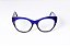 Óculos de Grau Gustavo Eyewear G65 3 nas cores azul e preta, hastes pretas. - Imagem 1