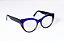 Óculos de Grau Gustavo Eyewear G65 3 nas cores azul e preta, hastes pretas. - Imagem 2