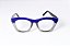 Óculos de Grau Gustavo Eyewear G69 6 nas cores azul e fumê e hastes pretas - Imagem 1