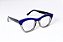 Óculos de Grau Gustavo Eyewear G69 6 nas cores azul e fumê e hastes pretas - Imagem 2