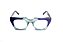 Óculos de Grau G160 2 em tons de azul, com as hastes pretas. - Imagem 1
