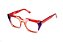 Óculos de Grau G160 3 em tons de vermelho e violeta, com as hastes vermelhas. - Imagem 2
