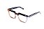 Óculos de Grau G159 2 nas cores marrom e âmbar, películas douradas e prateadas, com as hastes pretas. - Imagem 2