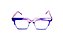 Óculos de Grau G159 4 em tons de azul e lilás, com as hastes lilás. - Imagem 1