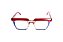Óculos de Grau G159 5 nas cores vermelha, azul e âmbar, com as hastes vermelhas. - Imagem 1