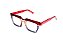 Óculos de Grau G159 5 nas cores vermelha, azul e âmbar, com as hastes vermelhas. - Imagem 2