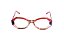 Óculos de Grau G157 8 na cor âmbar e películas vermelha e azul, com as hastes vermelhas. - Imagem 1