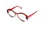 Óculos de Grau G157 8 na cor âmbar e películas vermelha e azul, com as hastes vermelhas. - Imagem 2
