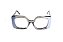 Óculos de Grau G154 5 na cor fumê e película prateada, com as hastes pretas. - Imagem 1